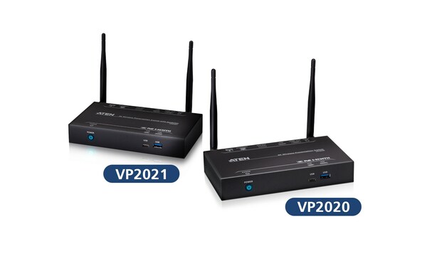 ATEN PresentON™ VP2020 and VP2021 wireless presentation switches are designed to enable anyone, including visitors, to easily share content from any laptop or mobile device without limitation, so participants can actively collaborate for enhanced, efficient workflows.