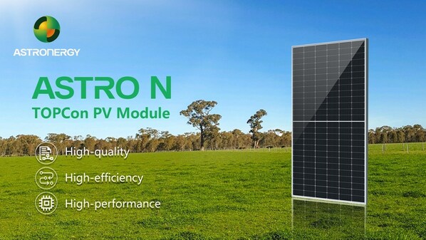 Astronergy n-type TOPCon PV modules to help generate green power in Australia.