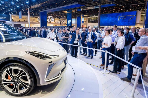 A new car model launched at the 20th Shanghai International Automobile Industry Exhibition, April 18, 2023.