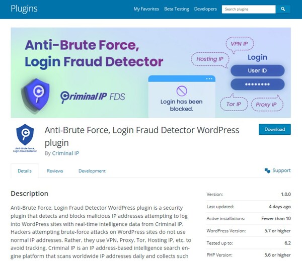 Criminal IP FDS plugin provides enhanced security for WordPress users