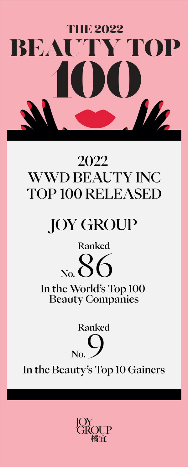 JOY GROUP kỷ niệm lần đầu tiên lọt vào Top 100 của WWD Beauty Inc