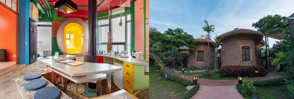左：日本东京-色彩小屋；右：泰国清迈-童话蘑菇屋