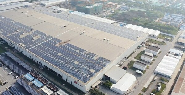 英格索兰苏州吴江工厂经加热泵技术改造后的屋顶