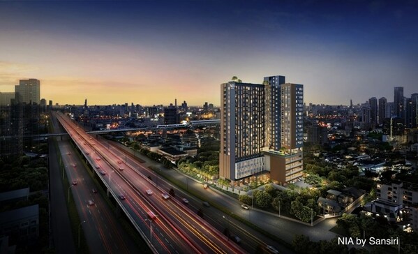 尚思瑞推出的全新高层公寓NIA by Sansiri，项目地理位置优越，位于素坤逸路核心地带，售价320万泰铢起
