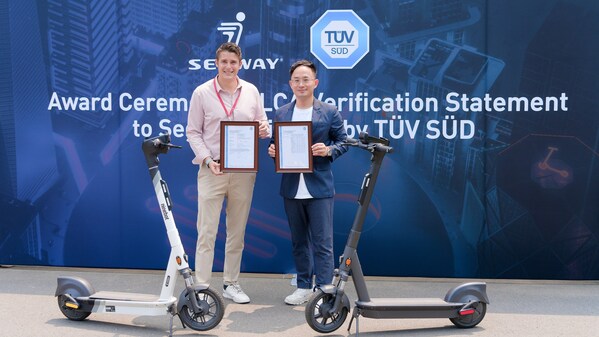 九号公司获TUV南德全球首张电动滑板车生命周期评价核查声明