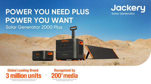 Jackery Advances Industry Boundary with New Product Solar Generator 2000 Plus