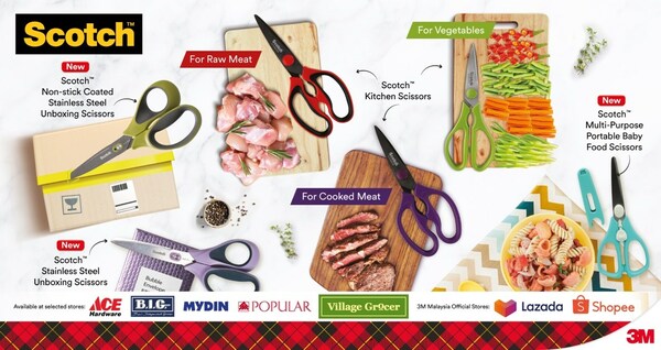 From unboxing your purchases to food preparation, the Scotch™ scissors range accommodates everyone’s needs.