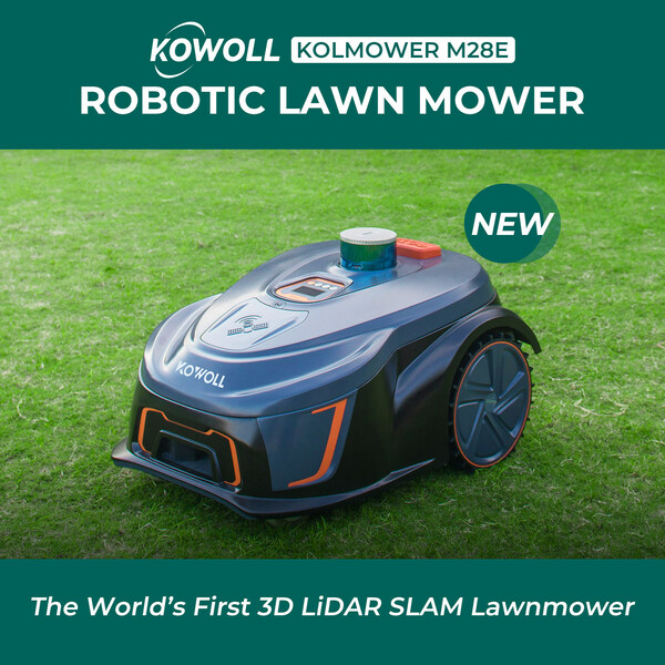 KOWOLL Introduces New Kolmower M28E Robotic Lawn Mower, World's First Lawn Mowing Robot with 3D Lidar Slam