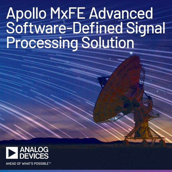 ADI推出Apollo MxFE 先進軟體定義訊號處理解決方案