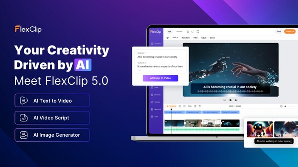 FlexClip Revolutionizes Video Content Creation with Launch of Innovative AI Capabilities