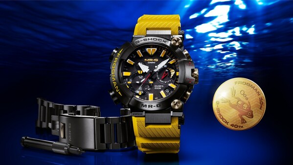 Casio cho ra mắt sản phẩm đồng hồ lặn chống sốc làm bằng kim loại với màu vàng rực rỡ