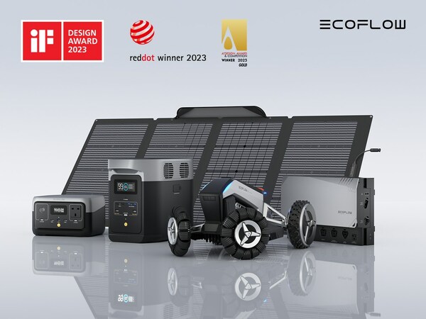 EcoFlow Products Receive Red Dot Design Award, IF Design Award and Golden A' Design Award for 2023