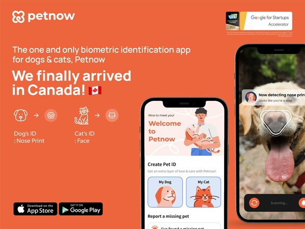 Petnow app is newly launched in Canada.