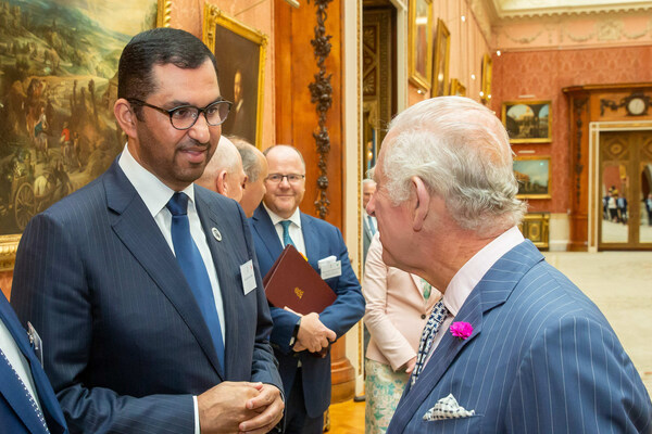 HRH King Charles III receives H.E. Dr Sultan Al Jaber, Cop28 President-Designate and the UAE's Special Envoy for Climate Change