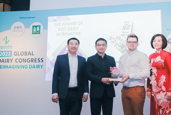 Vinamilk was honored to receive the “Best Dairy Alternative 2023 Award” with Vinamilk Super Nut