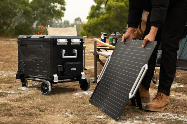 ICECO APL Collection: APL55 Portable Fridge & Outdoor Base Trolley & Magnetic Power Bank and Foldable Solar Panel Kit