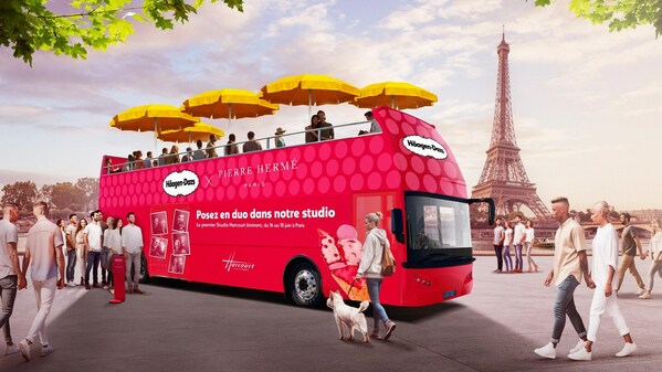 PARIS, FRANCE: Häagen-Dazs Love Bus – a mobile photography studio in collaboration with iconic studio Harcourt
