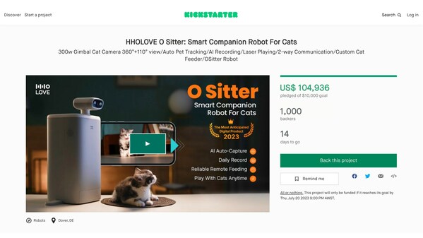 HHOLOVE O Sitter Kickstarter Campaign Page