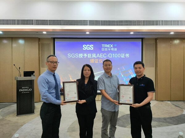 SGS授予巨风半导体AEC-Q100认证证书  助力企业品质发展