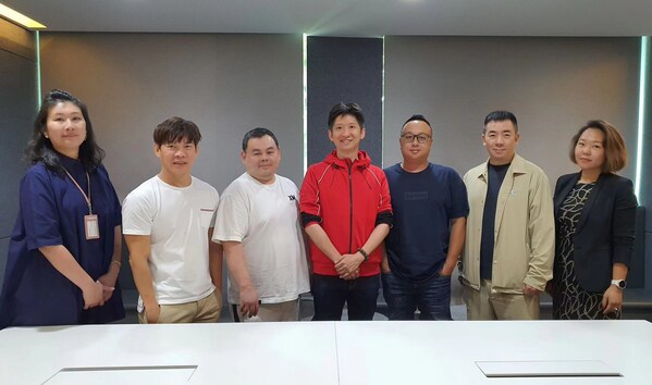 [From left to right: Heliconia Capital Management Chief Corporate Officer Cynthia Chia, ICH Capital Co-founder Vincent Toe, XM Studios Co-founder and CEO Ben Ang, AIOX Co-founder David Huang, XM Studios Chairman Darrell Lim, AIOX Chairman Marc Lin, AIOX Director Xiang Yi]