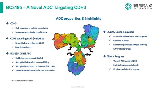 BioCity announces the first patient dosed with its first-in-class CDH3-targeting ADC BC3195 in a Phase 1 Trial