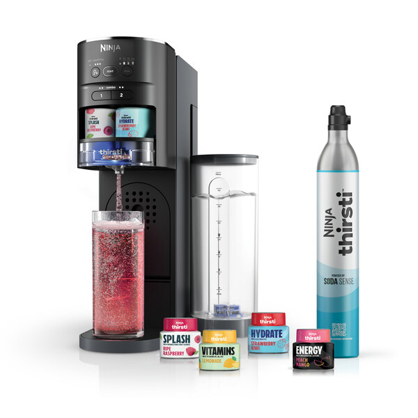 Create thousands of drink variations with endless combinations of flavor, two flavor strengths, three fizz levels, and four sizes at the touch of a button with the new Ninja Thirsti™ Drink System.
