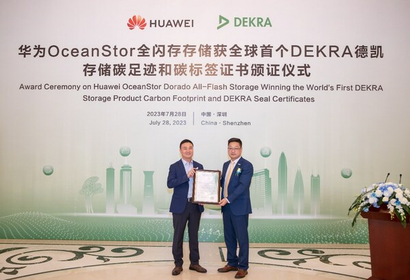 Huawei OceanStor: First-Ever Storage Product to Get DEKRA Product Carbon Footprint Certificate and DEKRA Seal Certificate