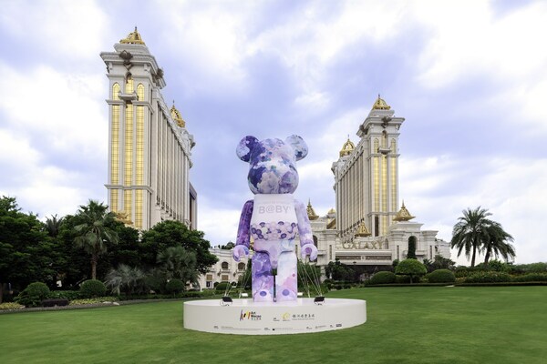 The world-first and tallest MY FIRST BE@RBRICK B@BY 10000% inflatable art installation towering at over 7 meters
