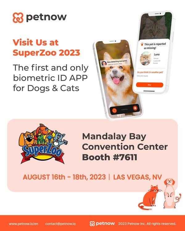 Petnow’s Non-invasive Identification App for Dogs and Cats Gets Showcased at SuperZoo 2023
