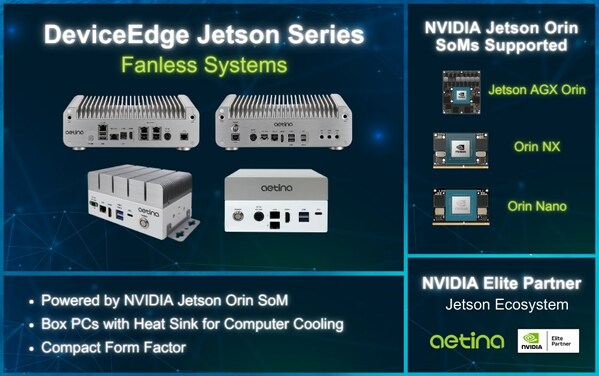 Aetina Launches New Fanless Edge AI Systems Powered by NVIDIA Jetson Orin