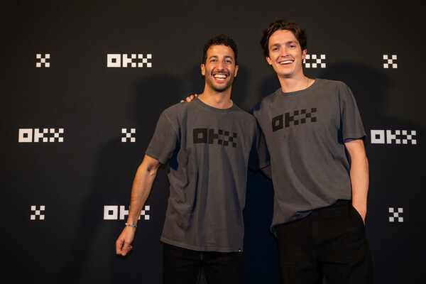 OKX Ambassadors Daniel Ricciardo (left) Scotty James (right)