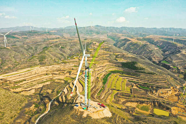 One of GLP's recently completed wind projects in Xia County, Shanxi Province