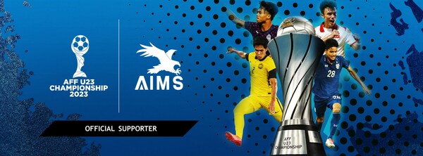 Tập đoàn AIMS, nhà tài trợ chính thức của Giải vô địch bóng đá U23 Đông Nam Á tại Thái Lan.