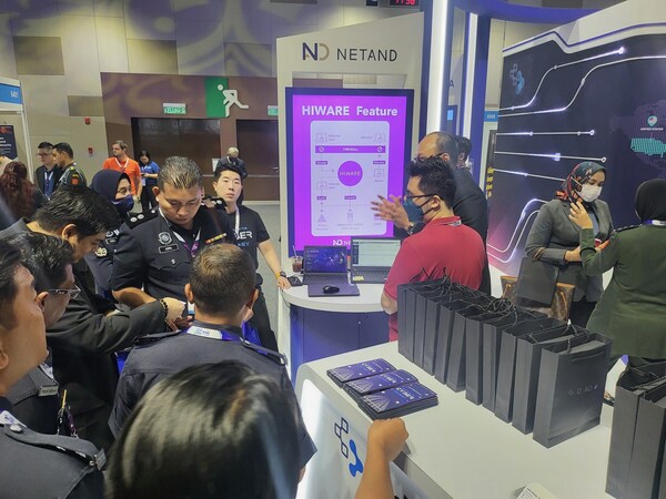 NETAND, showcasing its HIWARE solutions at CyberDSA MY 2023 with Korean Cybersecurity vendors