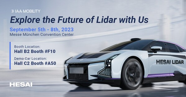Hesai to Showcase Its High-Performance Automotive Lidar Sensors at IAA Mobility 2023