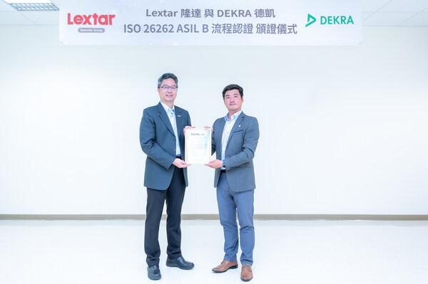 Lextar Obtained DEKRA ISO 26262 Automotive Functional Safety Certificate