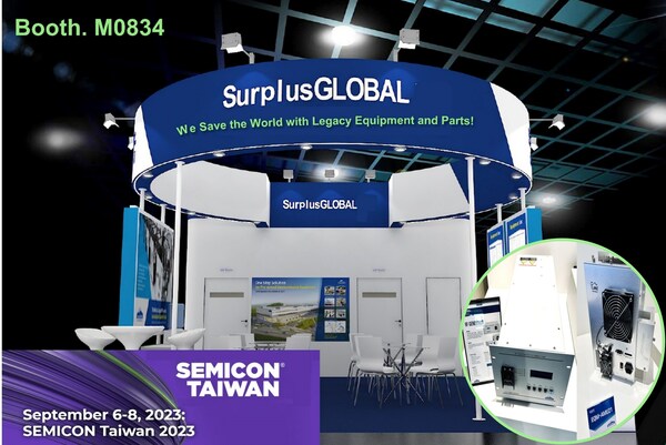 盈球半導體設備股份有限公司(SurplusGLOBAL)將在2023台灣國際半導體展上展示射頻功率產生器(RF Generator)和射頻匹配器(RF Matcher)