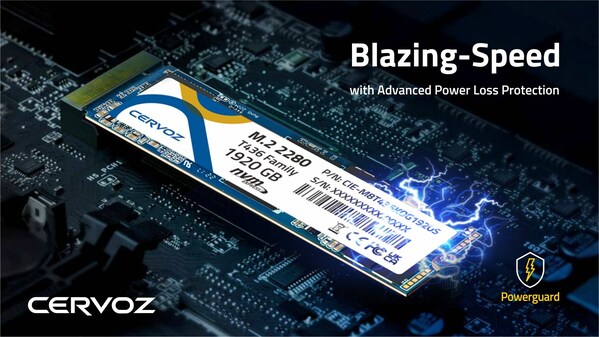 Cervoz NVMe PCIe Gen3x4 SSDs: Blazing-Speed with Advanced Power Loss Protection