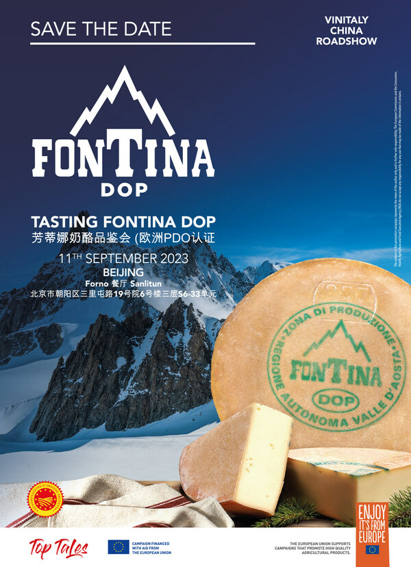 Fontina PDO cheese flies to China for Vinitaly China Roadshow