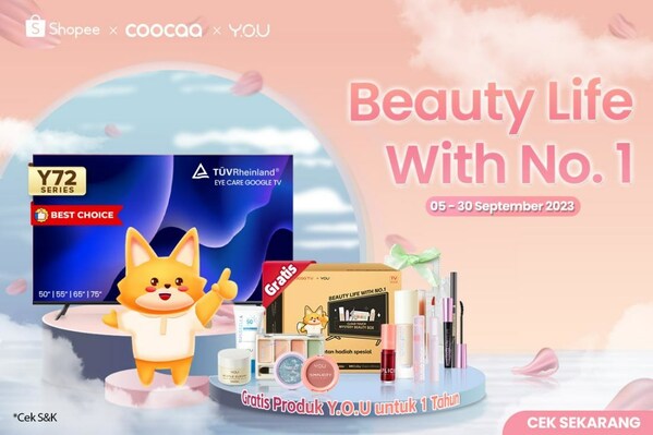 Give away a Year of Beauty and Happiness for Free – Indonesia’s No.1 coocaa TV Collaborates with YOU Beauty