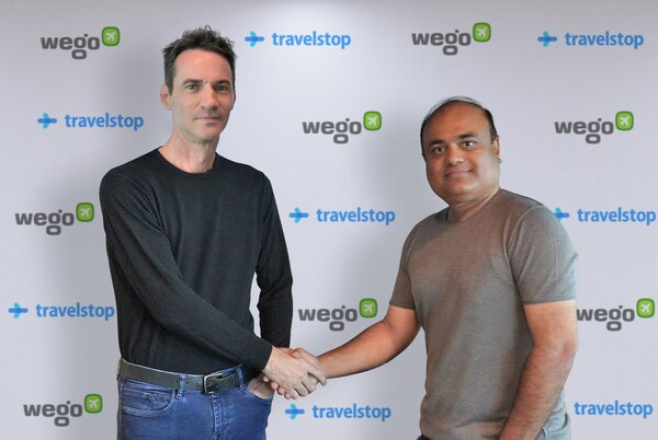 From left to right : Ross Veitch, CEO and Co-founder of Wego and Prashant Kirtane, CEO & Co-founder of Travelstop