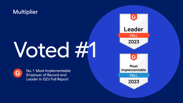Multiplier Named No. 1 Most Implementable Employer of Record and Leader in G2's Fall Report