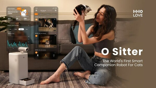 HHOLOVE Launches O Sitter, A Smart Companion Robot For Cats, to Global Markets