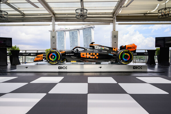 The Stealth Mode livery, designed by OKX and McLaren Racing, to be featured at the Singapore and Japan Grand Prix