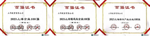 立邦上榜“2023上海企业100强”、“2023上海制造业企业100强”和“2023上海新兴产业企业100强”