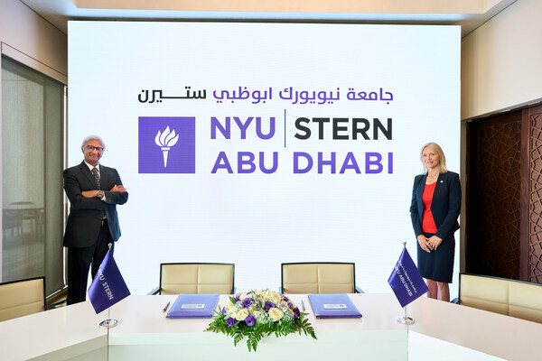 Left to Right: Raghu Sundaram, Dean, NYU Stern School of Business; Mariët Westermann, Vice Chancellor, NYU Abu Dhabi