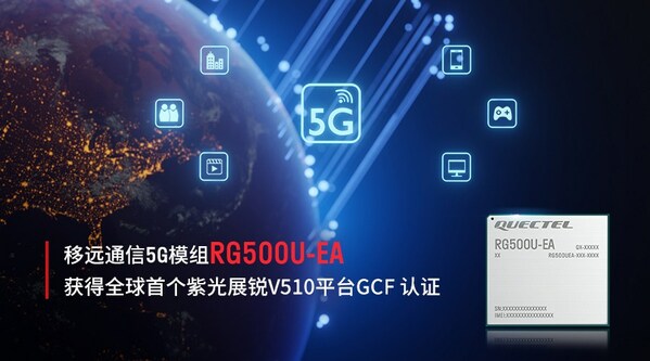 移远通信RG500U-EA 5G模组获得全球首个紫光展锐V510平台GCF 认证