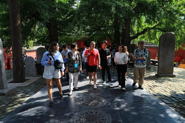 International media journalists are visiting Shaolin Temple on September 15th