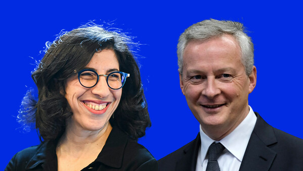 On the left, Rima Abdul Malak, Minister of Culture, On the right, Bruno Le Maire, Minister of the Economy, Finance and Industrial & Digital Sovereignty.Copyright Shutterstock