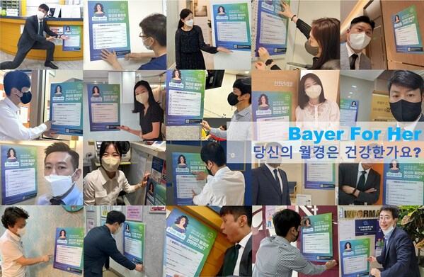 Memperkenalkan Heavy Menstrual Bleeding checklist untuk karyawan Bayer Korea dan pengunjung klinik.